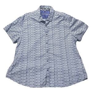 ROBERT GRAHAM Men’s 4XL Short Sleeve Button Up Shirt Geometric Print